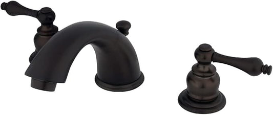 Kingston Brass KB975AL Victorian Widespread Lavatory Faucet with Metal lever handle, Oil Rubbed Bronze