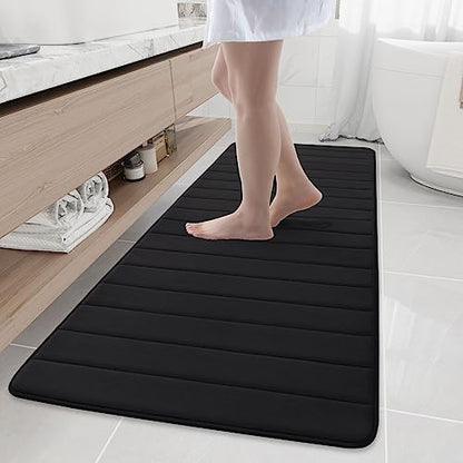 Buganda Memory Foam Bath Mat 70 x 24, Ultra Soft Absorbent Bathroom Rugs