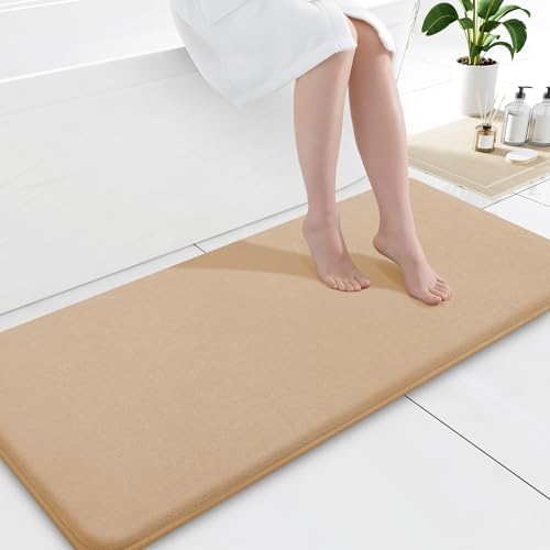 Smiry Memory Foam Bath Mat 47x20, Extra Soft and Absorbent Bathroom Rugs