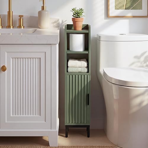 Small Bathroom Storage Cabinet Corner Cabinet Narrow Toilet Paper Cabinet