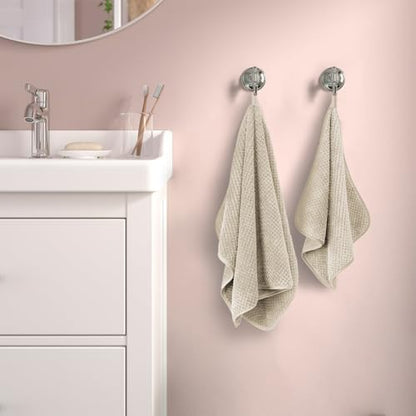 35X70 Inches Extra Large Bath Towels Sets of 4-Piece Bathroom Towel Set(1 Bath Towel, 1 Hair Towel, 1 Hand Towel, 1 Washcloth) Microfiber Shower Towels for Women Daily Use (Khaki, 4 Piece)