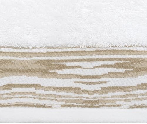 Nicole Miller - Hand Towels, Heavyweight & Absorbent Jacquard Woven Cotton, Set of 2, Dorm Room Essentials (Sydney Collection)