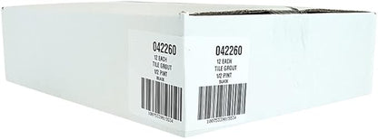 Red Devil 042260 Pre-Mixed Tile Grout - Professional Quality, Excellent Adhesion, Ideal for Wall & Floor Use - 1/2 Pint, Black, Pack of 12, Made in USA