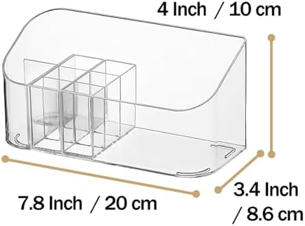 Bathroom Counter Shelf Vanity Trays, Makeup Organizer Tray with 9 Compartments, Trays Holders for Medicine Bathroom Cabinet, Clear