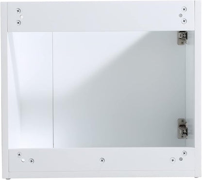 Wall Mount 22 Inch Bathroom Vanity W/Sink Combo for Small Space, Modern Design Vanity Cabinet Gel Basin Countertop, Float Mounting Design Cabinet Set with Soft Close Doors, White (without Faucet)