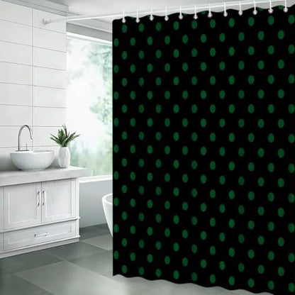 Polka Dot Shower Curtain Bathroom Decor with Hooks,67" Wx70 H