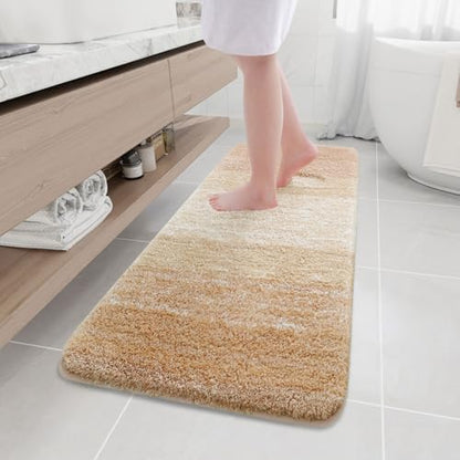 Arotive Microfiber Bathroom Rugs, Shaggy Soft Absorbent Bath Rug, 59x17