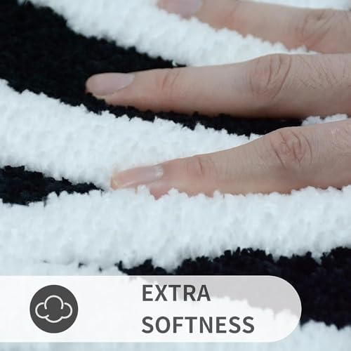 Get Naked Bath Mat, Non-Slip Bathroom Rug, Tufted Area Rug, Slogan Bathroom Rug, Black Bathroom Mat, Novelty Bath Mat, Absorbent Bathtub Mat - Black,16"x24"