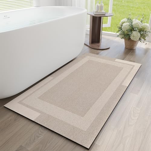 YDKGL Non Slip Bath Mat Long Ultra Thin Bathroom Rugs Runner Fit Under Door