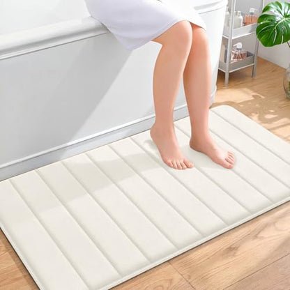 OLANLY Memory Foam Long Bathroom Rugs Runner 44x24, Super Soft Absorbent