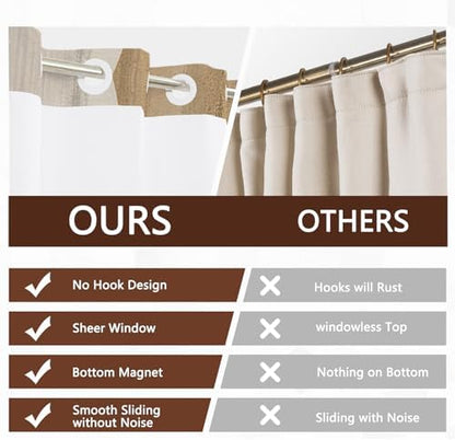 No Hook Abstract Shower Curtain with Snap in Liner 71x74 Inch