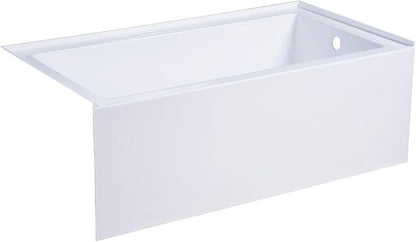 Kingston Brass VTAP543022R Aqua Eden Alcove Tub, White