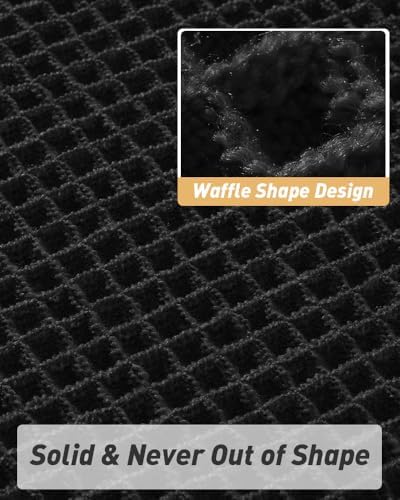 Upgraded Waffle Bath Mat Set of 2 Absorbent Non Slip Bathroom Mat 17" x 24"