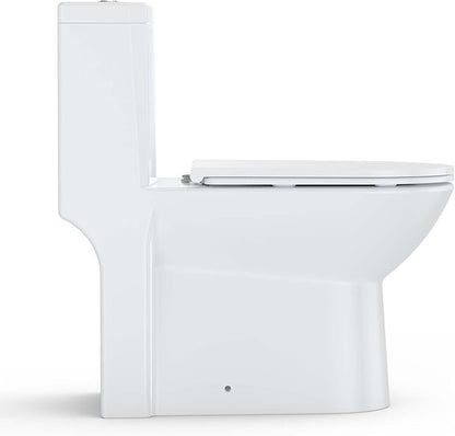 One Piece Toilet, Ceramic Design, Soft Closing PP Toilet Cover, Easy Clean Surface, Water Efficient Flush, Compact Durable Build