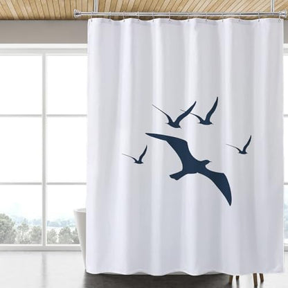 LLSCL Fabric Shower Curtain Liner with Magnets, Waterproof Hotel Quality, 72 x 72 Machine Washable