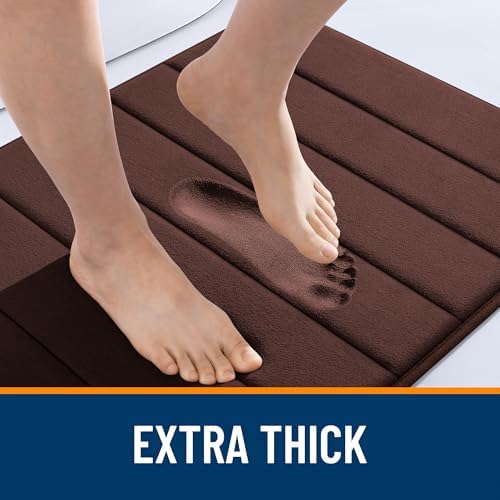 OLANLY Memory Foam Bath Mat 32x20, Super Soft and Absorbent Bathroom Rugs