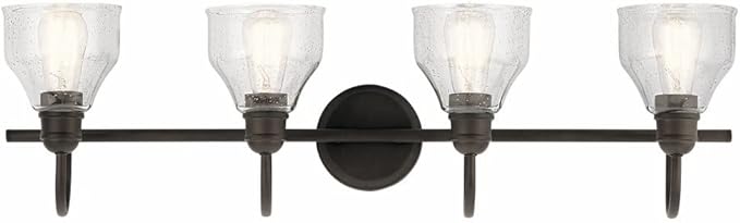 Kichler 45974NBR Avery Vanity, 4-Light 300 Total Watts, Natural Brass