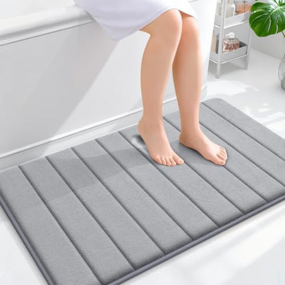 OLANLY Memory Foam Large Bath Mat 40x24, Super Soft Absorbent Bathroom Rugs