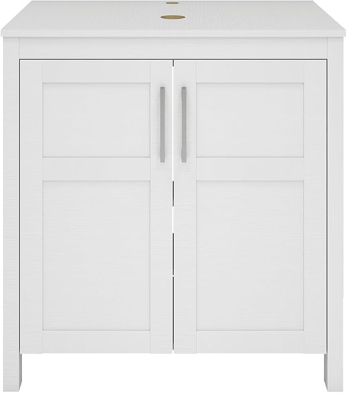 YOURLITE Bathroom Vanity, 30" Modern White Bathroom Cabinet