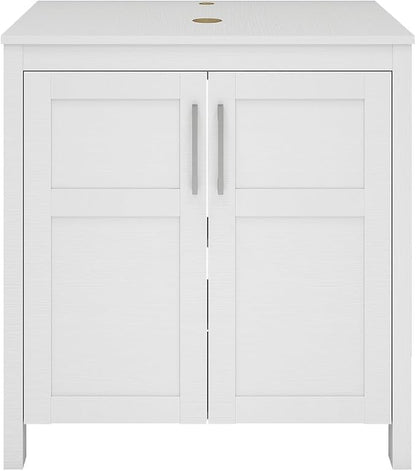 YOURLITE Bathroom Vanity, 30" Modern White Bathroom Cabinet