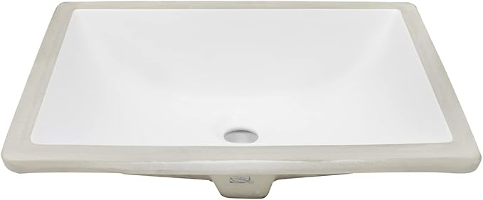 Ticor 18" Square White Porcelain Undermount Bathroom Vanity Sink Ceramic (2 Pack)