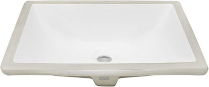 Ticor 18" Square White Porcelain Undermount Bathroom Vanity Sink Ceramic (2 Pack)