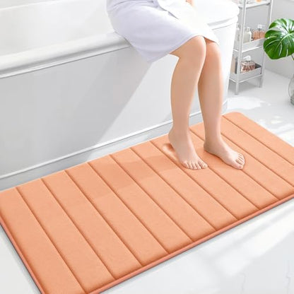 OLANLY Memory Foam Long Bathroom Rugs Runner 47x24, Super Soft Absorbent
