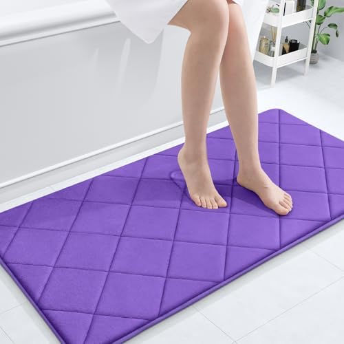 OLANLY Memory Foam Bath Mat 44x24, Ultra Soft and Absorbent Bathroom Rugs