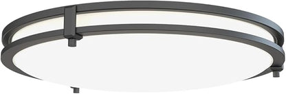 Juno Saturn Flush Mount Ceiling Light with Switchable Color Temperature (2700K-5000K), 16-Inch, Matte Black