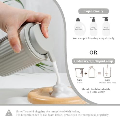 BosilunLife Light Grey Ceramic Bathroom Accessories Set of 4