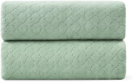 Hailea 2 Piece Hand Towels Set 16x31 Inches,Soft Microfibers Bathroom Towel Set 2 Pack,Highly Absorbent Quick Dry Luxury Towel Hotel Spa Gym Hand Towel Collection for Bathroom,Green