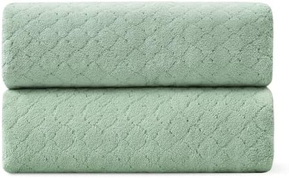 Hailea 2 Piece Hand Towels Set 16x31 Inches,Soft Microfibers Bathroom Towel Set 2 Pack,Highly Absorbent Quick Dry Luxury Towel Hotel Spa Gym Hand Towel Collection for Bathroom,Green