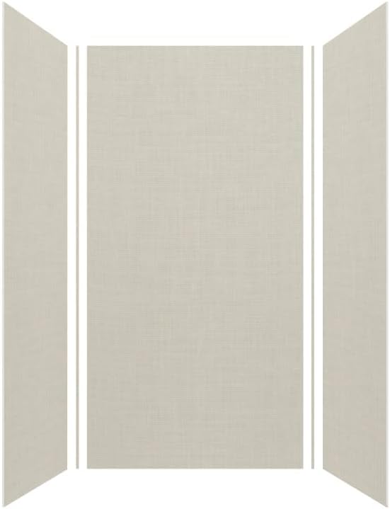 Transolid Expressions 36 in. x 36 in. x 72 in. 3-Piece Easy Up Adhesive Alcove Shower Wall Surround in Cameo EWK363672-46