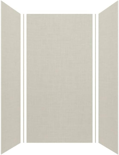 Transolid Expressions 36 in. x 36 in. x 72 in. 3-Piece Easy Up Adhesive Alcove Shower Wall Surround in Cameo EWK363672-46