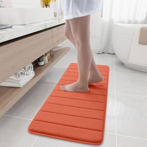 Buganda Memory Foam Bath Mat 47 x 17, Ultra Soft Absorbent Bathroom Rugs