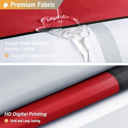 BTTN 72 x 78 Long Modern Geometric Waterproof Fabric Shower Curtain, Red