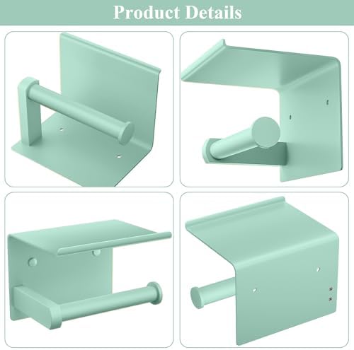 Toilet Paper Holder with Shelf Wall Mounted Toilet Paper Roll Dispenser