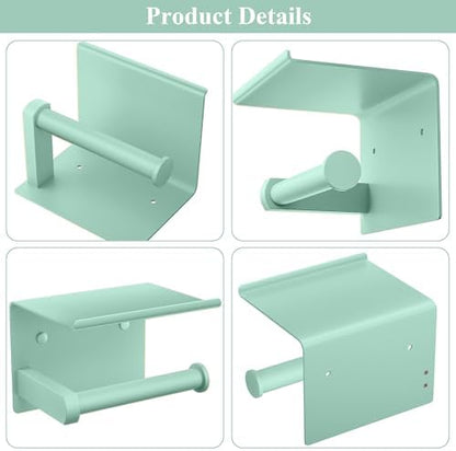 Toilet Paper Holder with Shelf Wall Mounted Toilet Paper Roll Dispenser