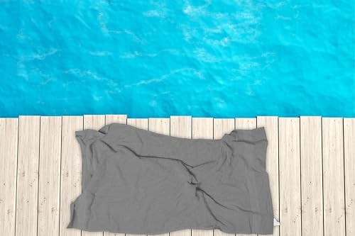 Bath Towels Pack of 6 – 24" x 48" – 100% Cotton Terry, Soft, Quick-Dry & Highly Absorbent – Light Grey Towels for Bathroom, Spa, Gym, Hotel, Pool & Everyday Use
