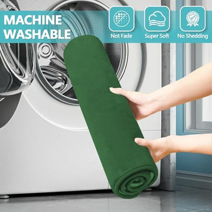 RUN HELIX Bathroom Rugs Sets 3 Piece, Soft Absorbent Memory Foam Bath Mats Set, Dry Fast Bath Mat, Machine Washable Bath Rug Set for Bathroom （Forest Green）
