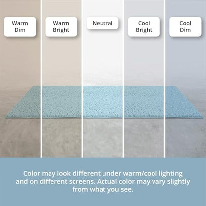 MAYSHINE Standard Plush Shaggy Chenille Bath Mat 32"x20" Extra Soft, Super Absorbent, Non-Slip Bathroom Rug | Fluffy Microfiber, Area Rug Sets for Bathroom Floor, Kitchen, Living Room| Spa Blue