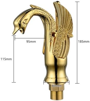 Vintage Brass Bathroom Faucet Retro Hot & Cold Water Sink Mixer Tap Gold Finish Short Design for Stylish Home Decor