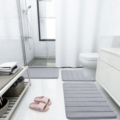Buganda Memory Foam Bath Mat 59 x 20, Ultra Soft Absorbent Bathroom Rugs