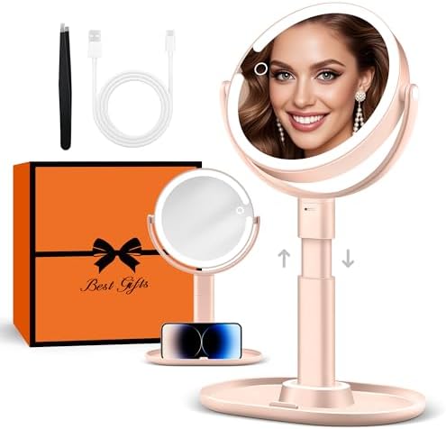 B Beauty Planet Vanity Mirror with Lights, Magnifying Makeup Mirror 30X/1X