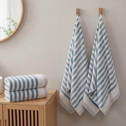 ecolook Microfiber Bath Towel Set of 4, Blue