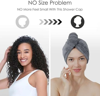TENSTARS Hair Towel Wrap for All Hair Types, 5 Pack Microfiber Turban