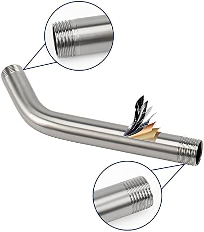 NearMoon Shower Arm with Flange, Made of 304 Stainless Steel Shower Extension Extender Pipe, Wall-Mounted for Fixed Bathroom Showerhead, Never Rust (8 Inch, Brushed Nickel)