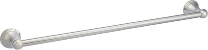 Amazon Basics 5 Piece Bathroom Hardware Set, Satin Nickel, Towel Bar, Toilet Paper Holder, Towel Ring, Robe Hook, AB-BR817-SN