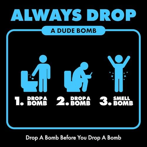 DUDE Wipes DUDE Bombs Toilet Bowl Stank Eliminator, Air Freshener, 40 Count