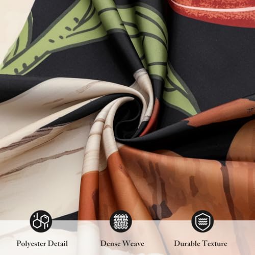 3 in 1 Boho Floral Shower Curtain Set with PEVA Liner & 12 Hooks, 36 x 72